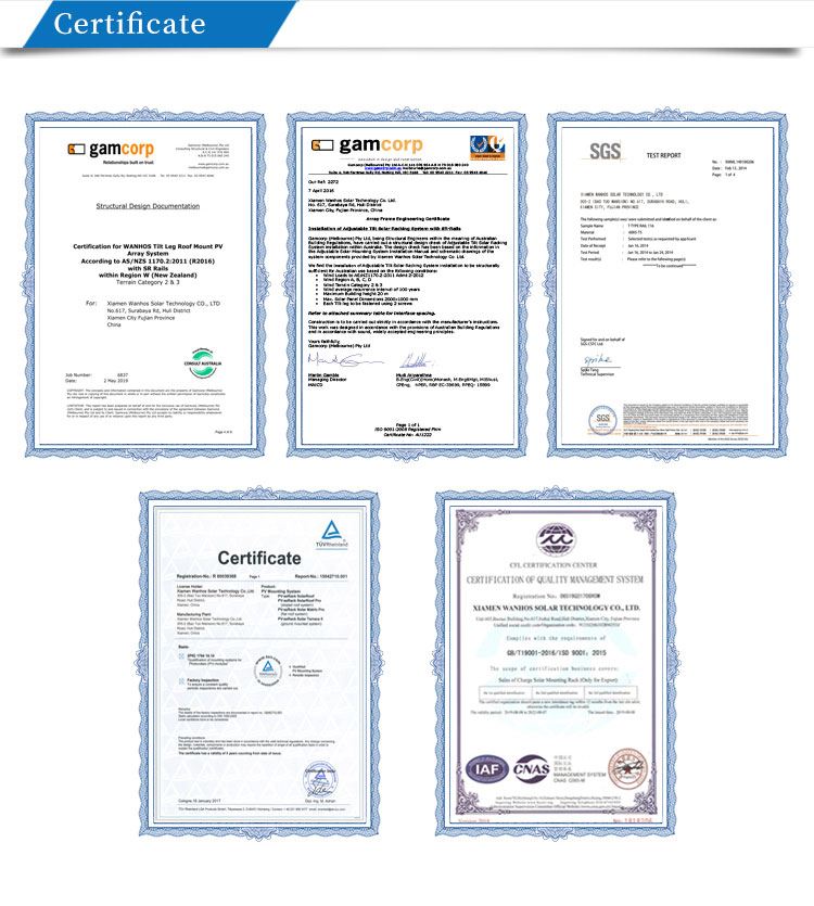 certificate of solar ground piece