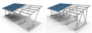 Solar Panel Carport Structure System 10 Years Warranty